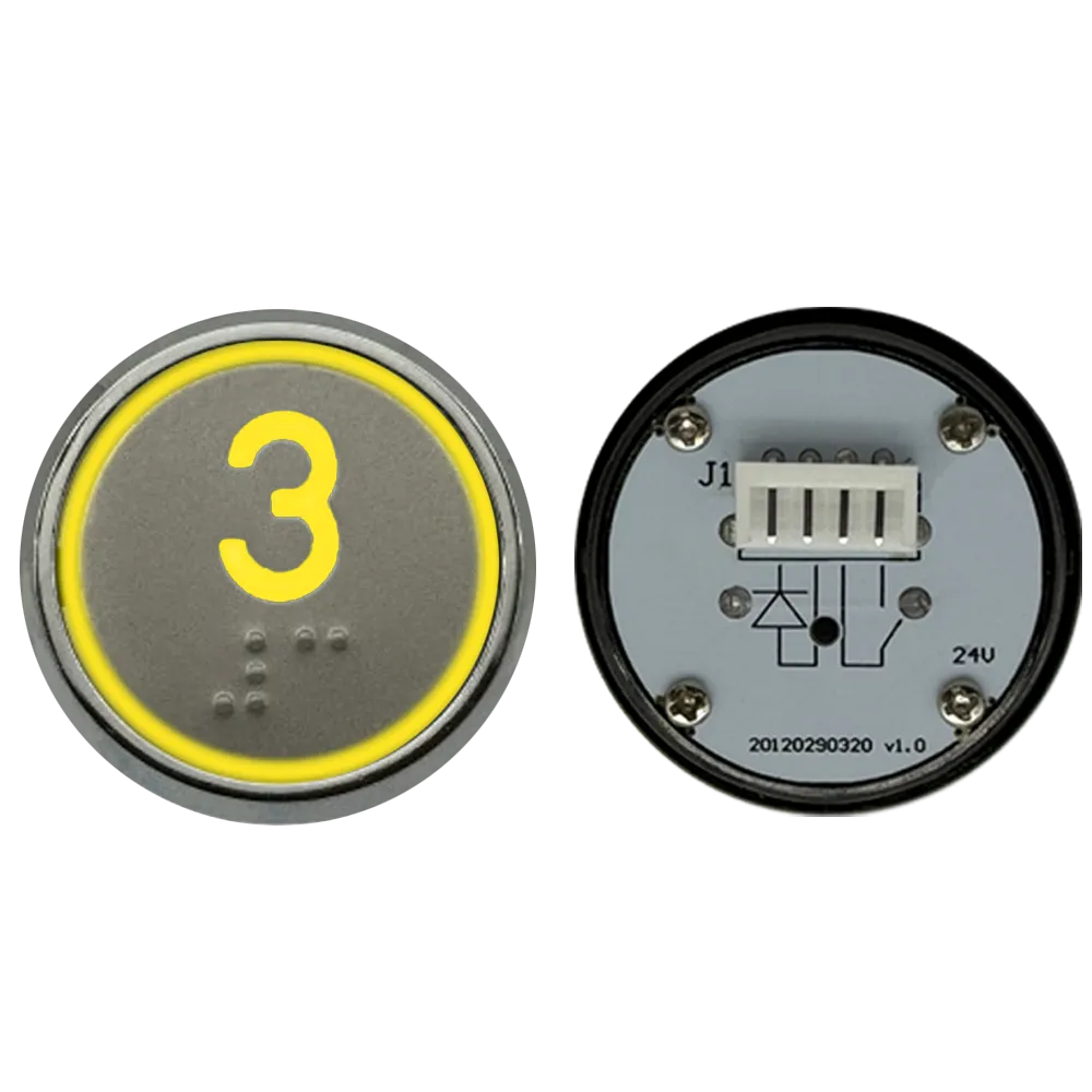 Acero Lift Button - Yellow Line