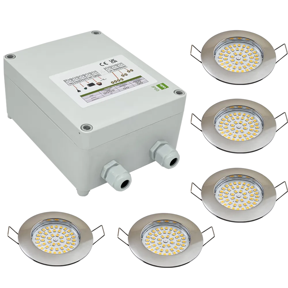 Car Lift LED Lighting Autonomy System for Main and Emergency